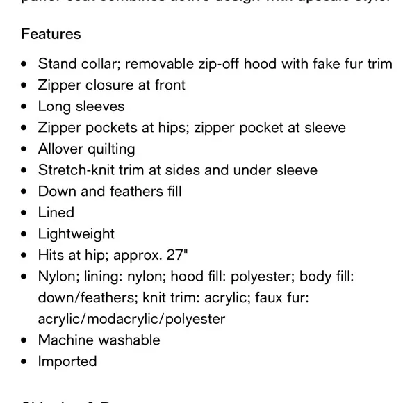 Michael Kors Women's packable Puffer Jacket with Fur Trim - Picture 9 of 12